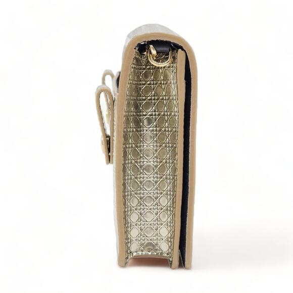 Dior Micro-Cannage 30 Montaigne Convertible Bag - Leather - Gold $3800 - Picture 8 of 11